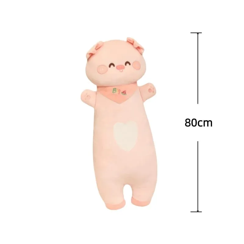 Aninimal Plush Pillow 60/80cm Rabbit Pig Bear Stuffed Cushion Kawaii Home Decor Toys Accompany Sleep Toy Birthday Surprise Gift — image 14