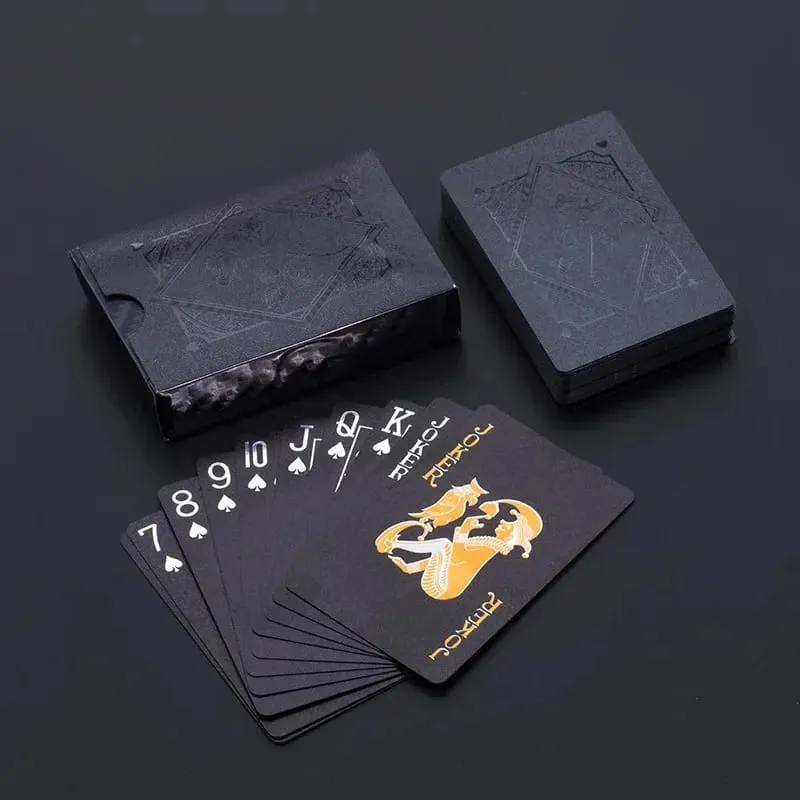 New Color Black Gold Playing Card Game Card Group Waterproof Poker Suit Magic Dmagic Package Board Game Collection Entertainment — image 4