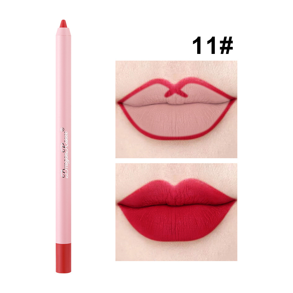 Pelapik Bibir Matte Kalis Air dalam Pes Kacang Warna Lip Plumping Gincu Pen Pelapik Bibir Tidak Pudar Kalis Air dan Peluh Tahan Lama Matte Lip Liner Pen Gincu Bibir Montok Satu Saat — image 8