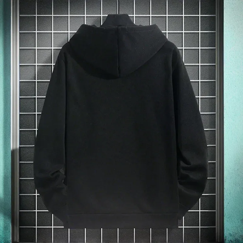 2025 Fall/winter New Arrival Men's Hoodie High Quality Solid Color Hooded Sweatshirt Male Home Outdoor Casual Fashion Pullover