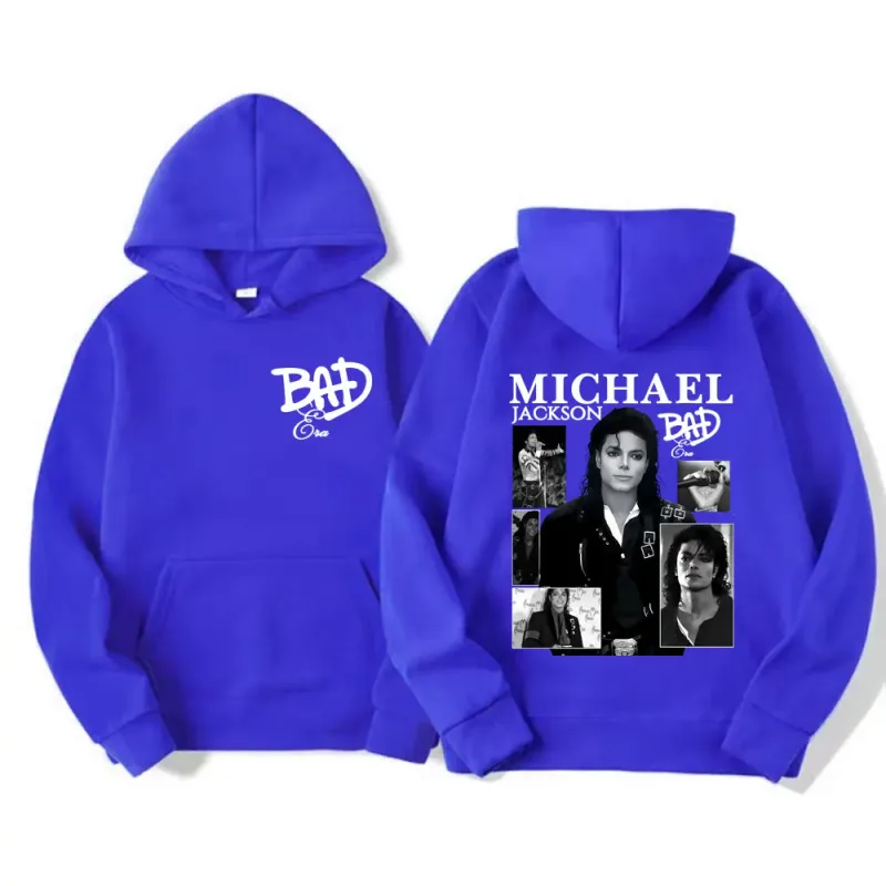 King of Pop Michael Jackson Bad Era Album Graphic Hoodies Men Women Vintage Hot Sale Hoodie Oversized Fleece Comfort Sweatshirts — image 12