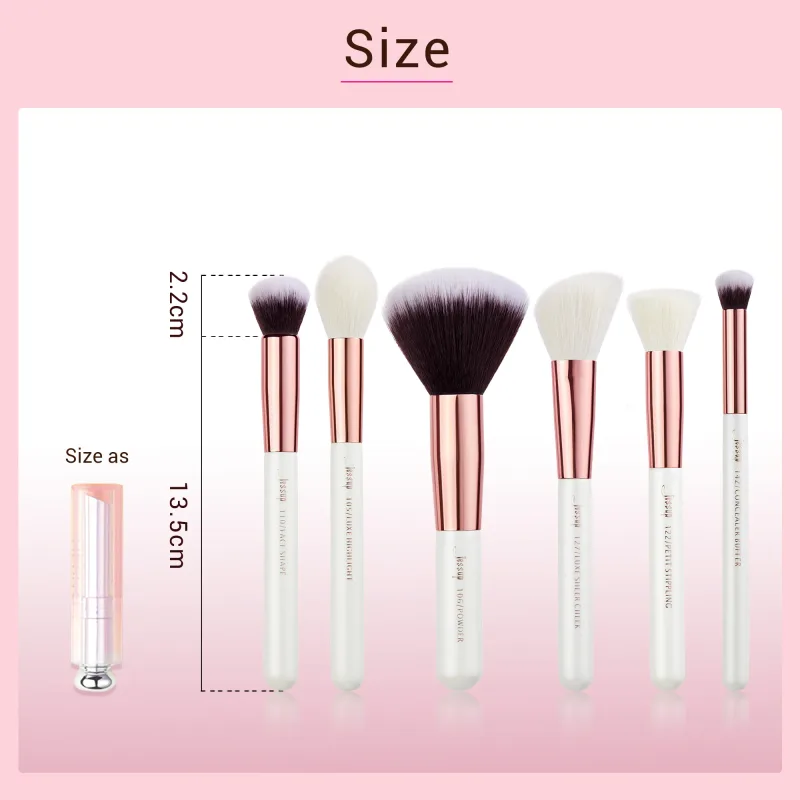 Jessup Makeup Brushes Set 6pcs Makeup Brush Natural-Synthetic Powder Contour Blush Highlighter Blend Concealer Makeup Brush Kit — image 6
