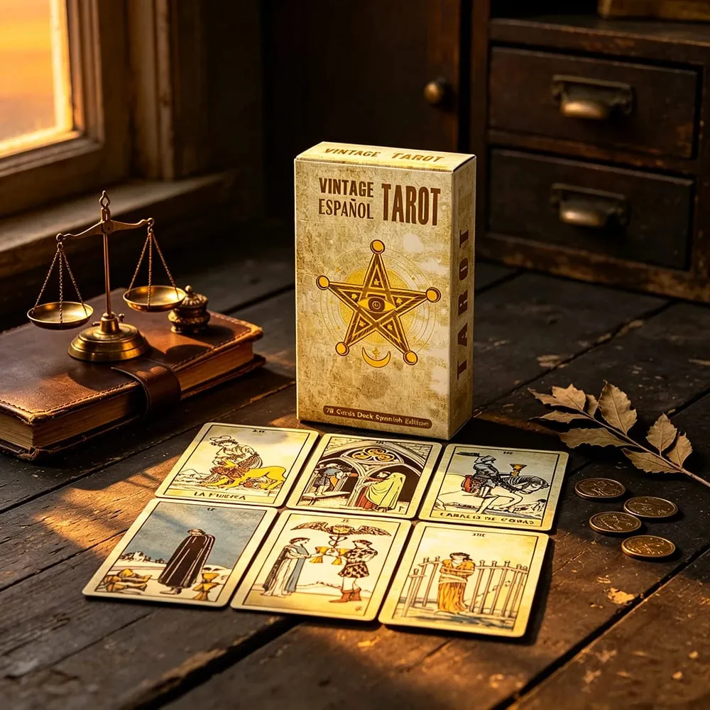 Vintage Español Tarot Deck 78 Tarot Cards Spanish Version Fortune Telling Divination Board Game Cards Game for Beginners — image 4