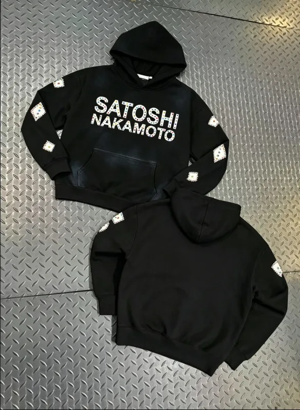Street Casual SATOSHI Hoodies Pullover Embossed Pattern Embroidery Turtle Shell Design Washed Hooded Men Women Loose Sweatshirts — image 50