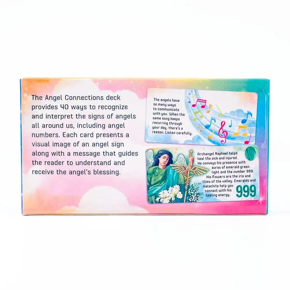 Angel Connections 11x6cm 40 Message Cards for Receiving Angel's Blessings Featuring Angel Images Perfect for Family Board Game — image 5