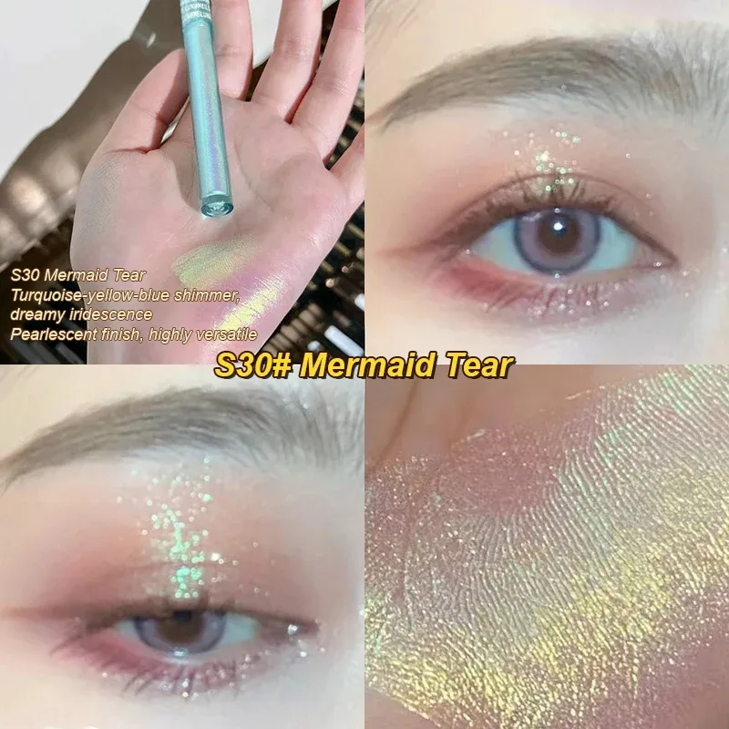 Glitter Highlighter Liquid Eye Shadow Multichrome Shimmer Eyeshadow Chameleon Eye Makeup High Gloss Pearl Shiny Eye Shadow — image 8