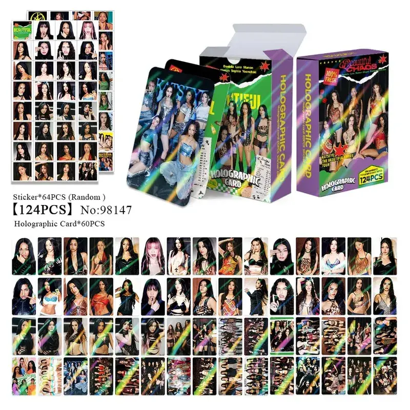 92pcs KATSEYE New Album PINKY UP Photo Card Photocards Stickers Kpop Merch Lomo Cards Set Fans Collection Cards Gifts — image 16