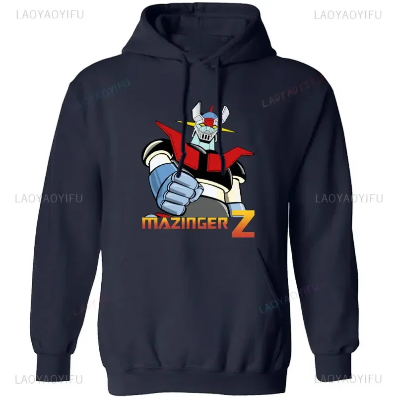 Japanese Mazinger Z Shirt Mens Cool Wear Fashion Hoodies Tops Cartoon Men Clothing Graphic Hoodied Anime Clothes Long Sleeve — image 18
