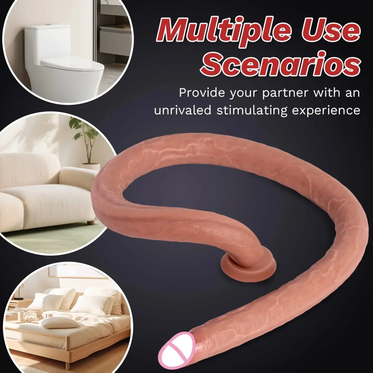 Extra Long Realistic Dildos G Spot Stimulation Deep Touch Penis Vagina Anal Dildo Dick Adult Sex Toys for Women Men Butt Plug — image 5