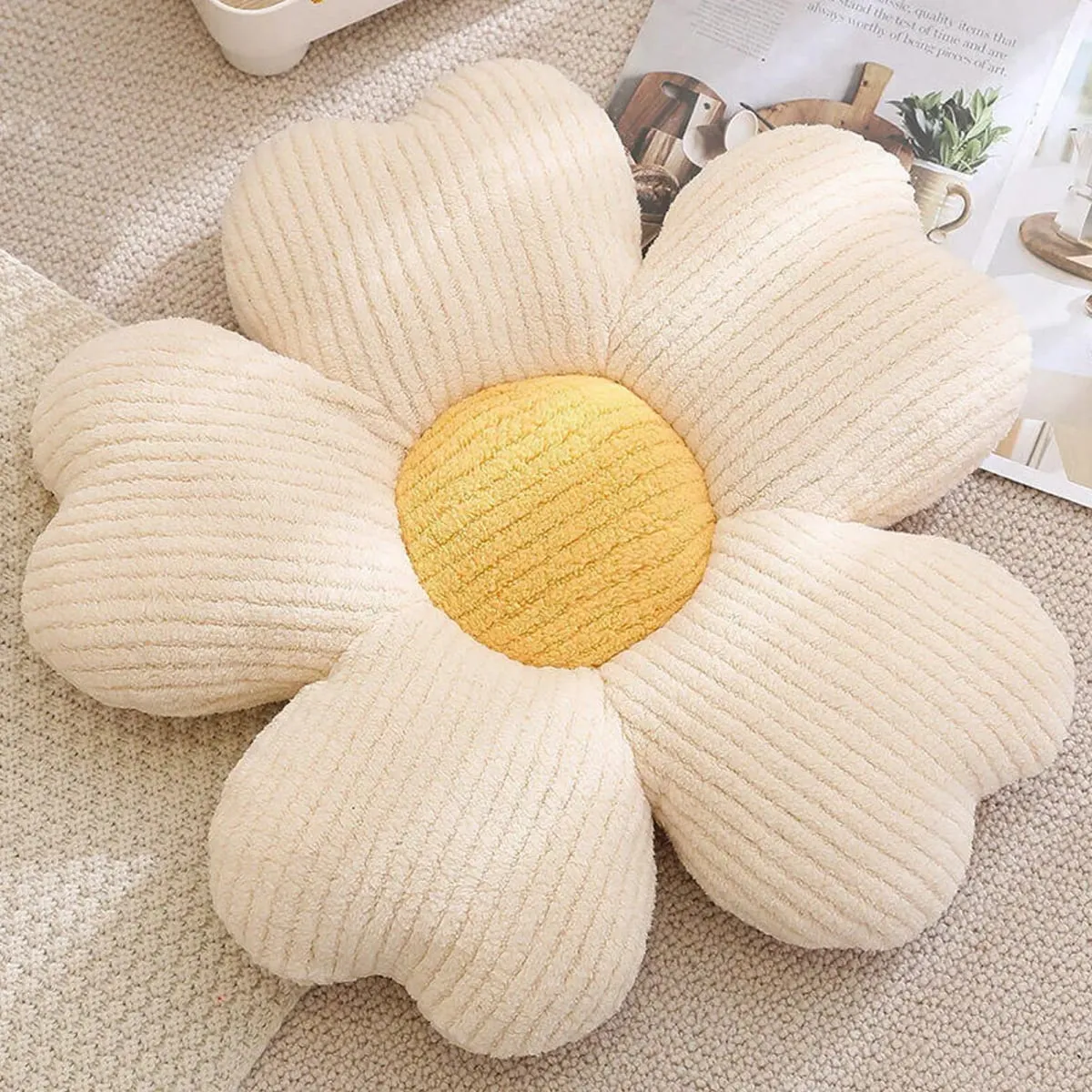 Petal Throw Pillow 40cm Colorful Flowers Plush Pillow Plant Petal Cushion Flower Pillow for Bed Sofa Stuffed Home Decor Gift