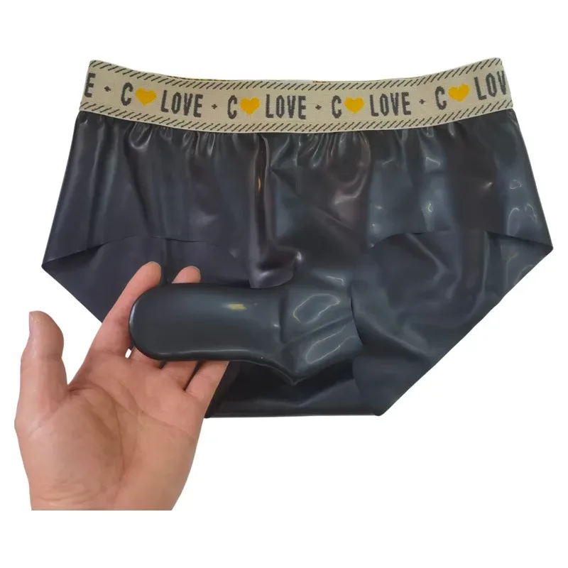 Gays Sexy Penis Sleeves Briefs for Men JJ Rubber Bag Hip Gun Bullet Separation Self Rolling Leak Proof Rubber Airplane Underwear — image 11