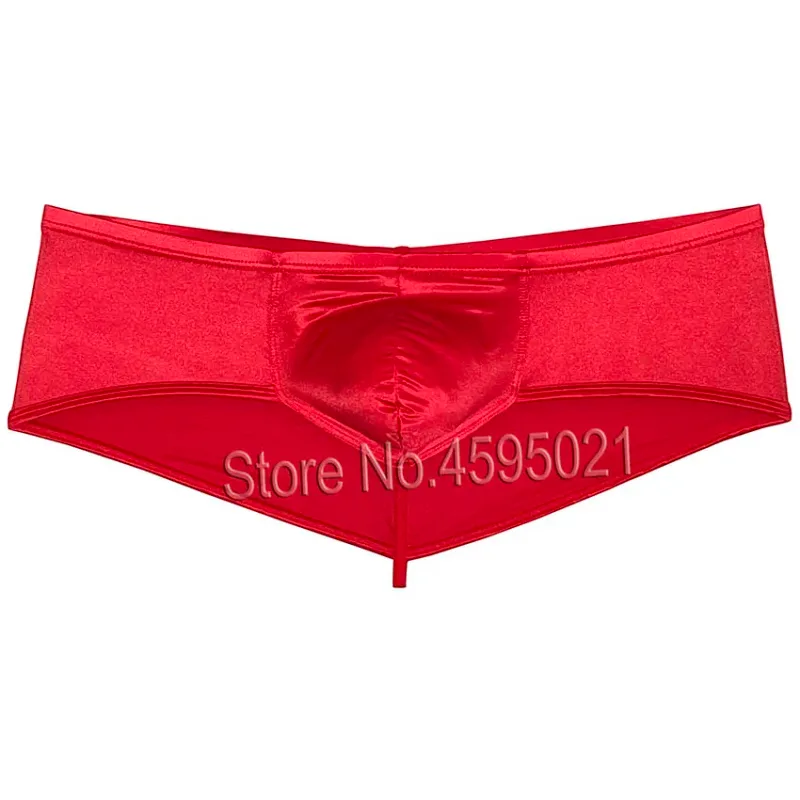 Men's Underwear Thong Rise Cheeky Briefs Glossy Wet Look Boxer Solid Shiny Metallic Luster Pouch Low Rise Beach Briefs Underpant