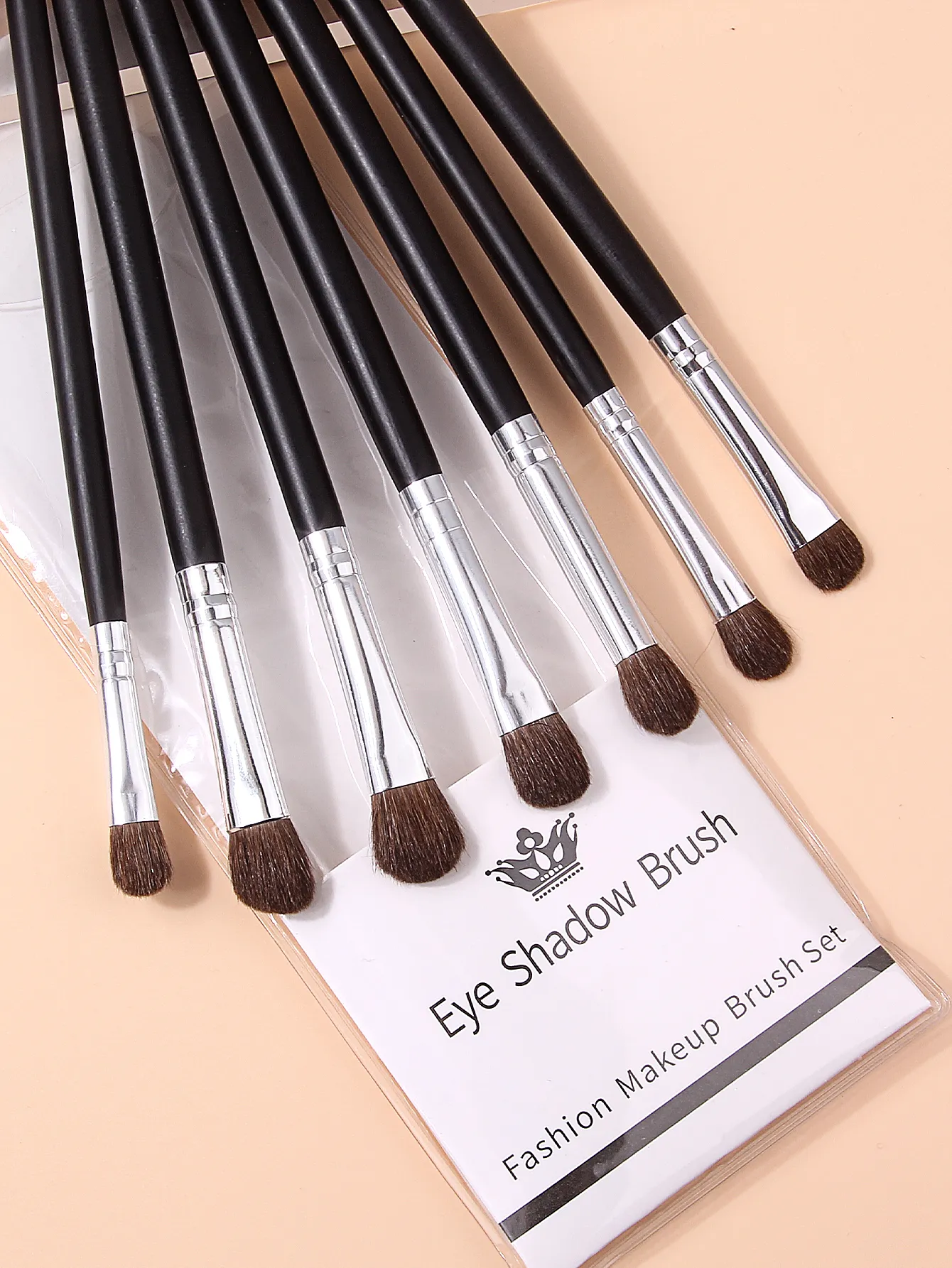 7Pcs Professional Eye Shadow Brush Set Horse Hair Eyeshadow Makeup Brushes Kit For Eye Blending Shading Cosmetic Makeup Tools