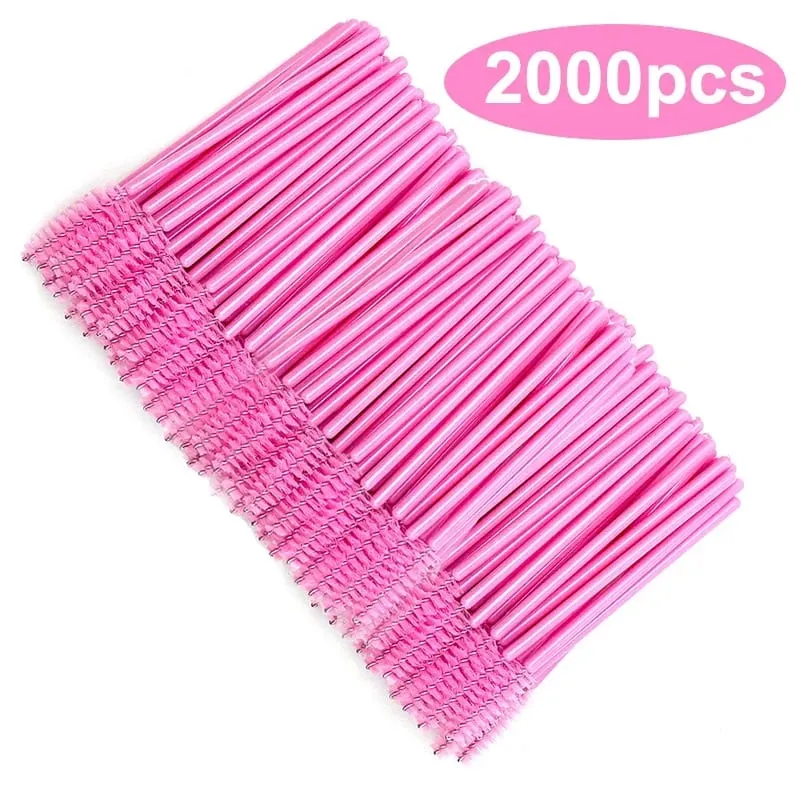 Wholesale 50/1000/2000pcs Spoolies Brushes Applicator Makeup Tools Eyelash Brush Mascara Wands Wholesale Eyebrow Lash Cleaning — image 2
