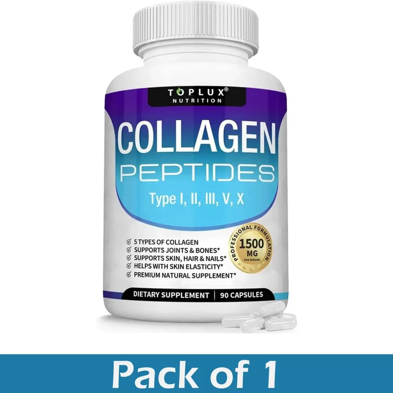 Multi kollagén peptid kapszula 1800 mg - hidrolizált fehérje kollagén komplex tabletták, amelyek elősegítik a bőr és a haj ízületeit férfiaknak, nőknek