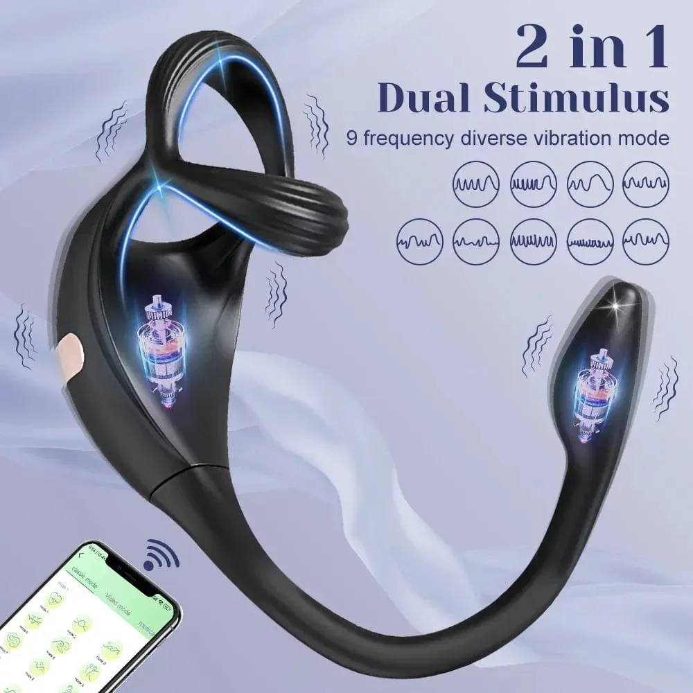 Plug anal avec contrôle par application, anneau pénien, masseur de prostate vibrant pour hommes débutants, vibrateur anal, plug anal pour jouet sexuel gay pour hommes de 18 ans et plus — image 2