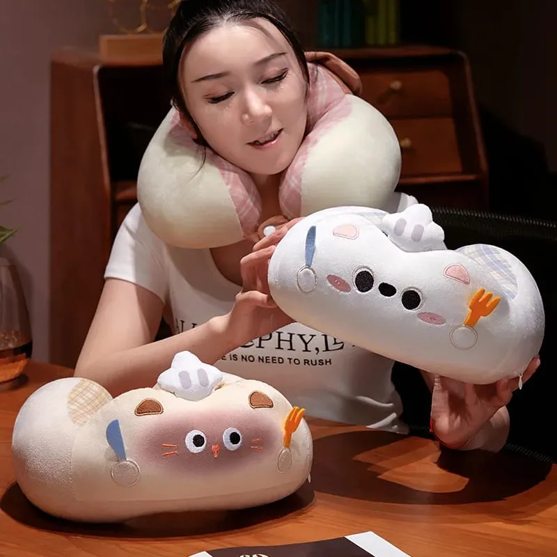 Hump Pillow Adult Children Travel Pillow Soft Short Plush Cartoon Portable Outdoor Nap Flight Neck Pillow Nursing Cushion — image 4