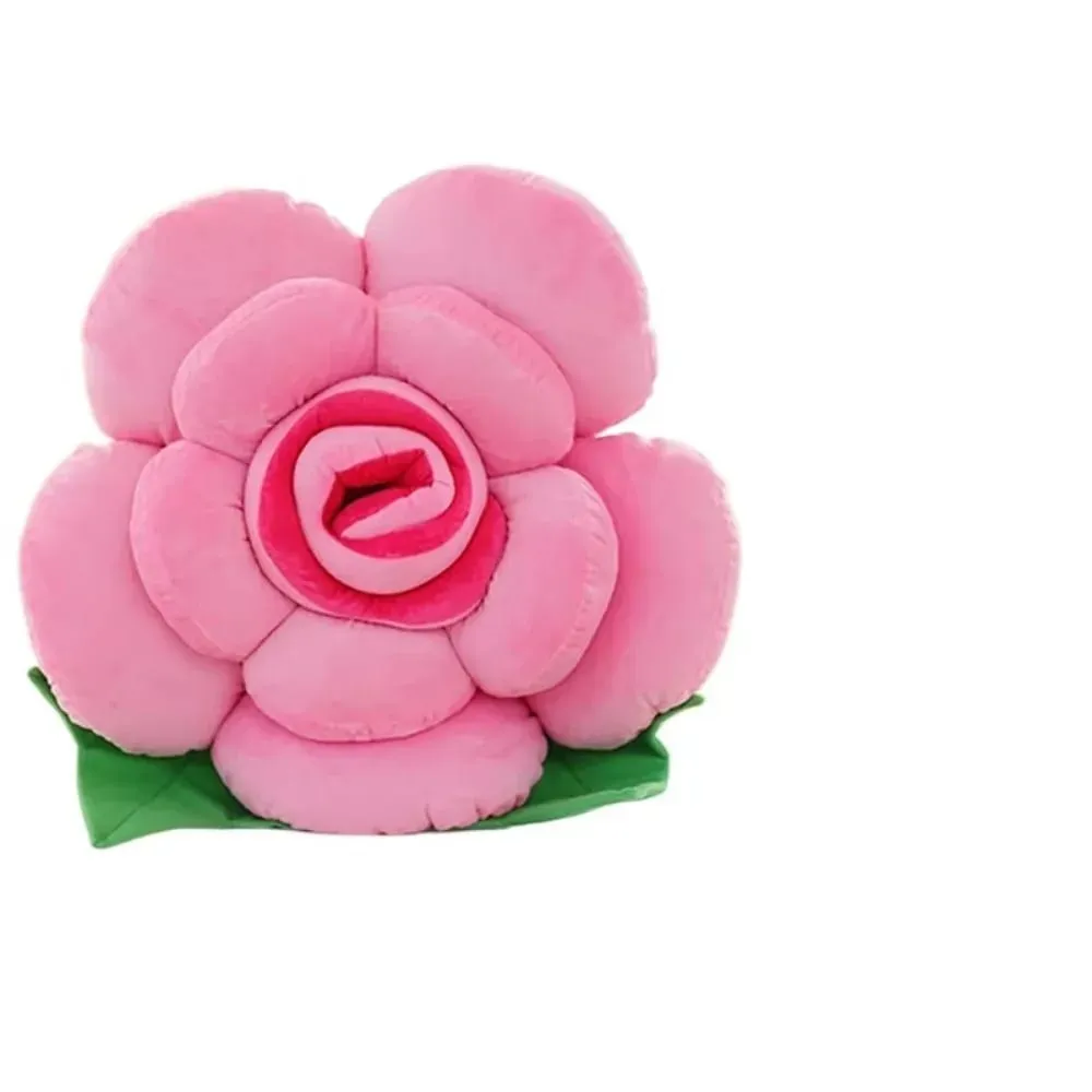 New Large Rose Shaped Pillow Plush Colorful Sofa Flower Cushion Simulated Car Interior Cushion Wedding Party Supplies — image 11