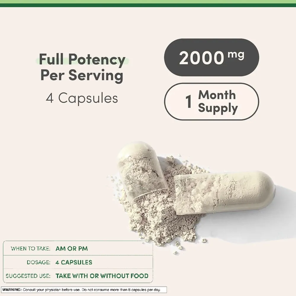 Magnesium L-Threonate Sleep and Cognitive Support - high Absorption - Most Bioavailable Form of Magnesium - 2000mg -120capsules