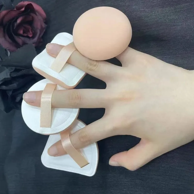 5pcs Round Square Triangle Shape Makeup Sponge Puff Dry Wet Dual-use Soft Cotton Candy Air Cushion Foundation Powder Puff