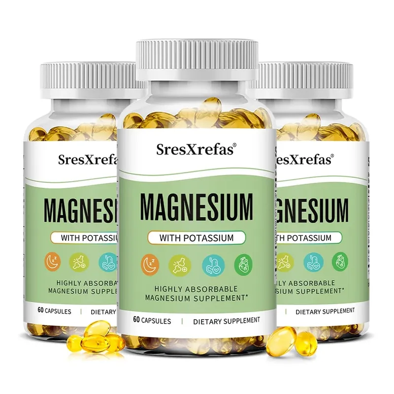 Magnesium Potassium Capsules for Beauty Sleep Quality Reduces Fatigue Headaches Cardiovascular Heart & Immune Health — image 8