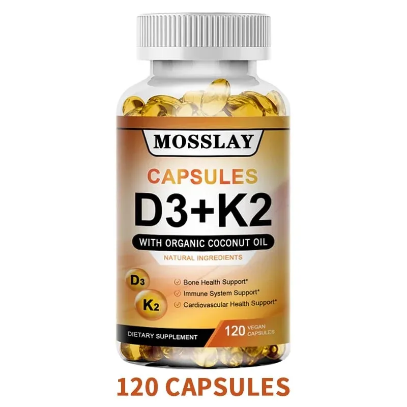 Vitamin-K2- und D3-Ergänzung Premium-Formel (30/60/120 Kapseln)