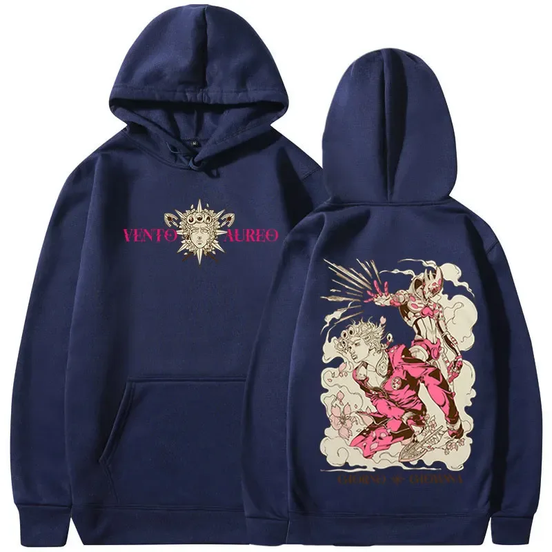 Anime Jojo Bizarre Adventure Hoodies Giorno Giovanna Manga Graphic Sweatshirts Men Women Clothing Long Sleeves Fleece Pullovers — image 4