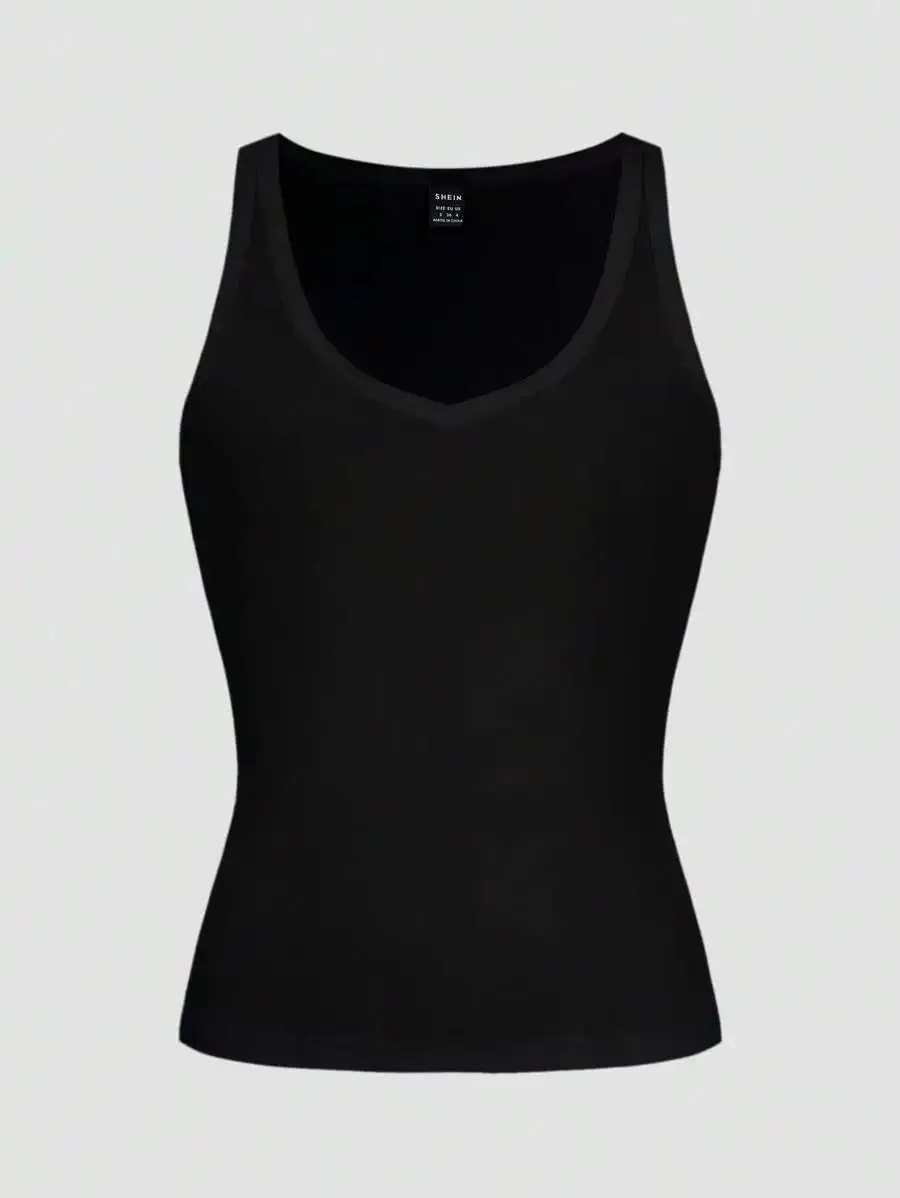 Slim Fit Minimalist Knit Camisole Tank Top Sexy Sporty Design for Women — image 5