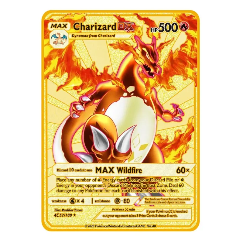 2026 NEW Pokemon Metal Card 10000 Points Arceus Charizard Super Card Golden English Mewtwo Vmax GX EX Anime Collection Card Gift — image 11