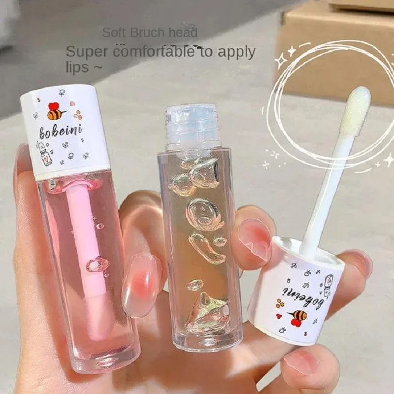 Honey Lip Oil Water Light Transparent Glass Honey Lip Moisturizing Lip Oil Moisturizing Lips Student Affordable