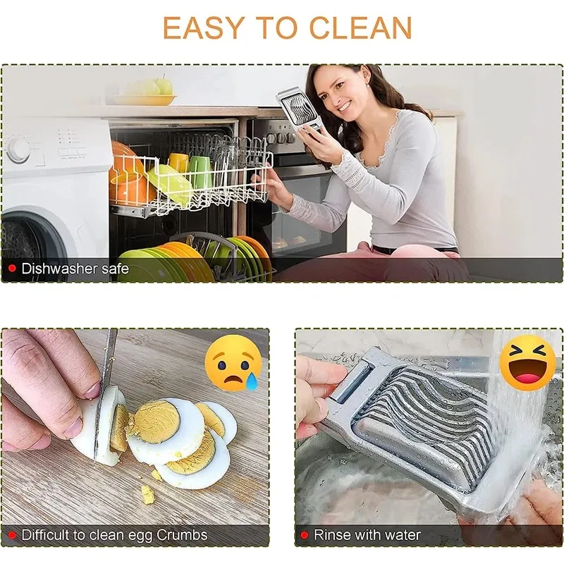 เครื่องตัดไข่สำหรับไข่ต้มสแตนเลสสตีลเครื่องตัดไข่ Dicer เครื่องตัดสตรอเบอร์รี่เห็ดเครื่องตัด JT188 — image 6