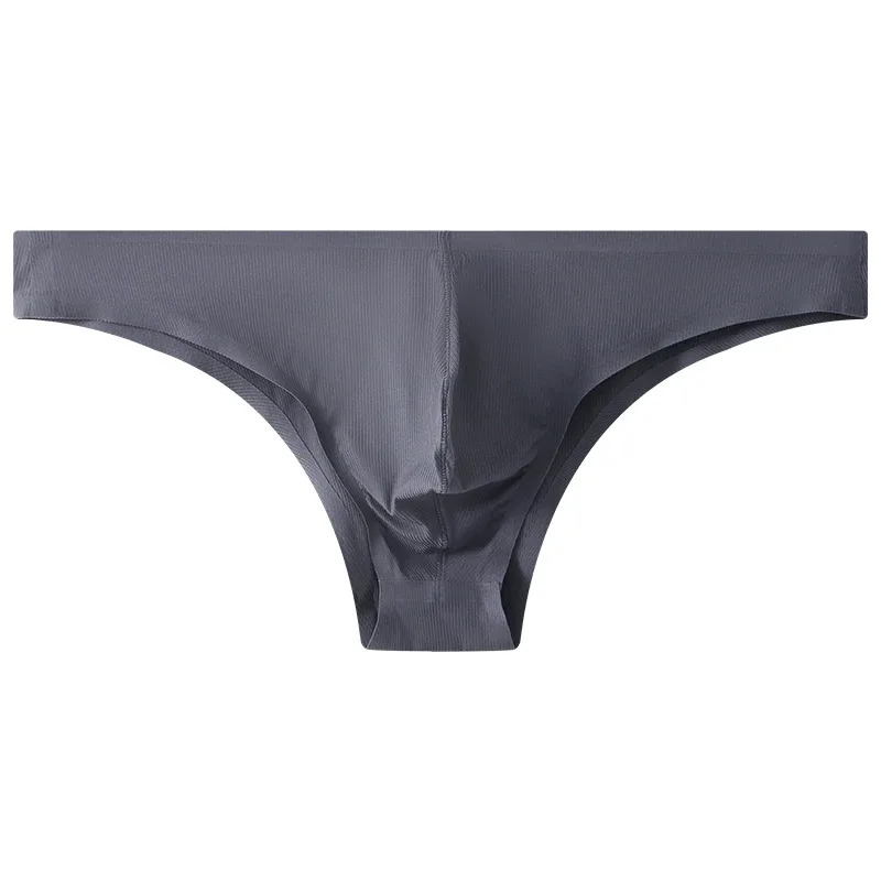 Intimo da uomo a triangolo piccolo a mezza anca a vita bassa sexy da uomo giovane slip senza cuciture in seta di ghiaccio mutandine estive leggere e traspiranti — image 18