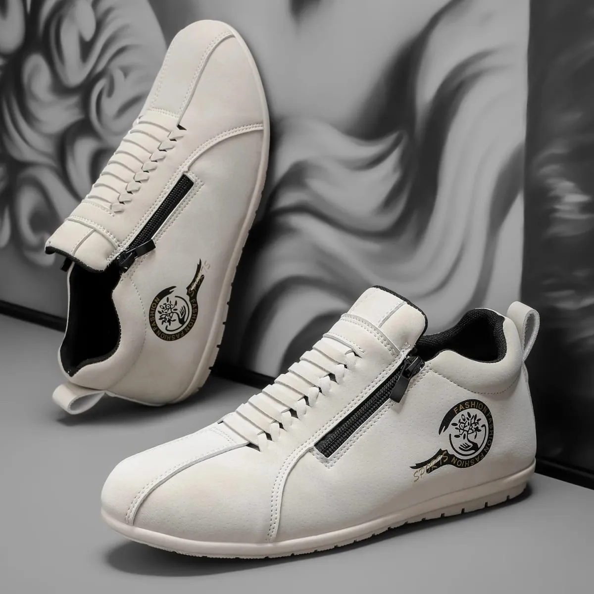 Vielseitige, bequeme Low-Top-Herrenschuhe mit Reißverschluss für Outdoor-Wanderungen und Freizeitsportarten. — image 6