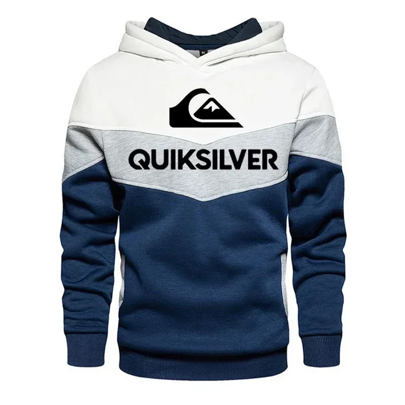 2025 New Men's Hoodie Splicing Outdoor Leisure Sportswear Street Fashion Men's Warm Wool Hoodie Autumn/Winter Coat — image 3