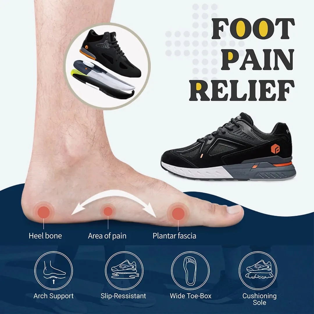 FitVille Men's Walking Shoes Extra Wide Lightweight Sneakers for Flat Feet Arch Fit Heel Pain Relief Non-Slip Running Shoes — image 7