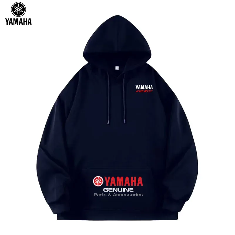 2026 Yamaha brand men's solid-color long-sleeved hooded sweatshirt, with a loose and comfortable fit, in various colors — image 5