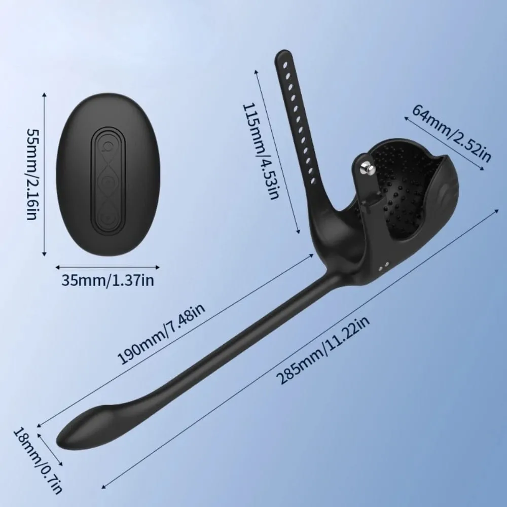 3 in 1 Anal Plug Vibrator Testicle Taint Stimulator Vibrating Cock Ring Remote Control Male Prostate Massager Sex Toy for Couple
