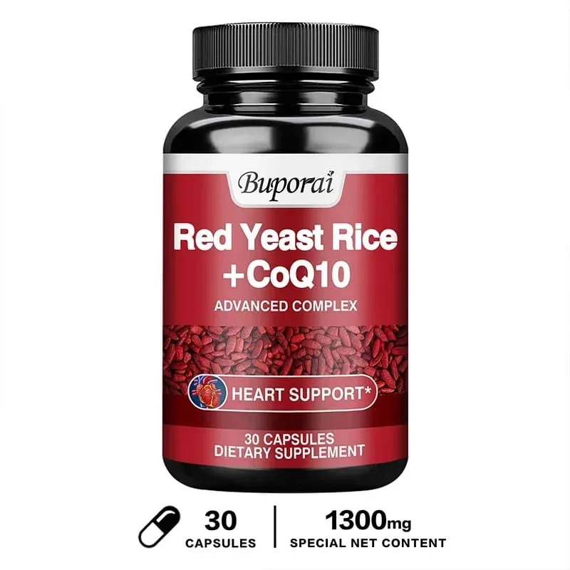 أرز الخميرة الحمراء مع مكمل CoQ10 - دعم مضادات الأكسدة للطاقة وصحة القلب — image 10
