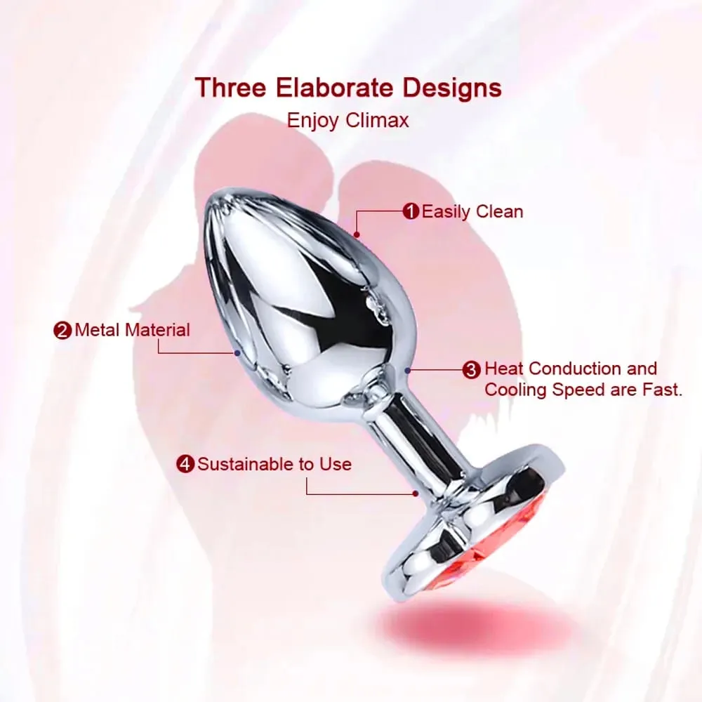 S/M/L Anal Plug Metal Sex Toys For Women Men Adult Crystal Erotic Bullet Butt Plug Stimulator Prostate Massager Adult Products — image 3