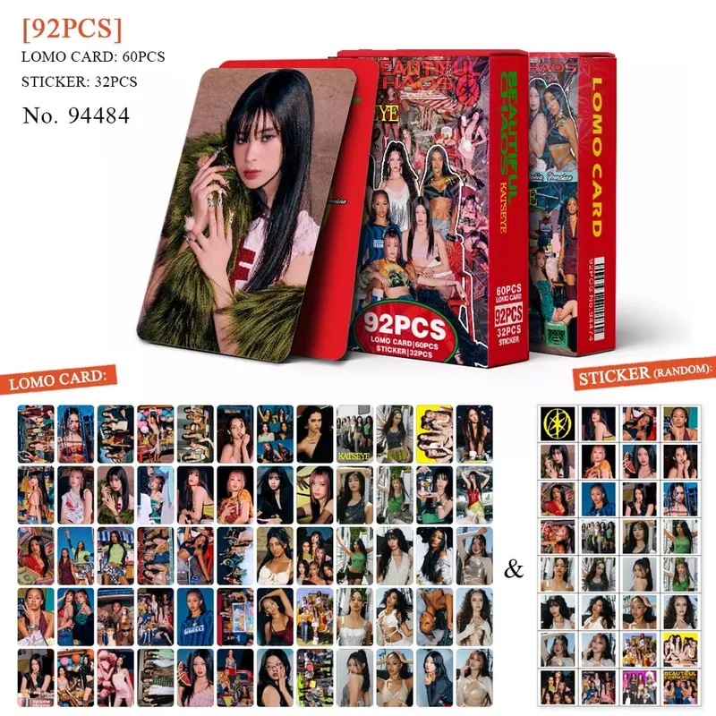 55/127pcs Kpop Idol KATSEYE WILD New Album BEAUTIFULCHAOS Lomo Cards DANIELA HD Printd Photocards Stickers MANON MEGAN Fans Gift — image 12