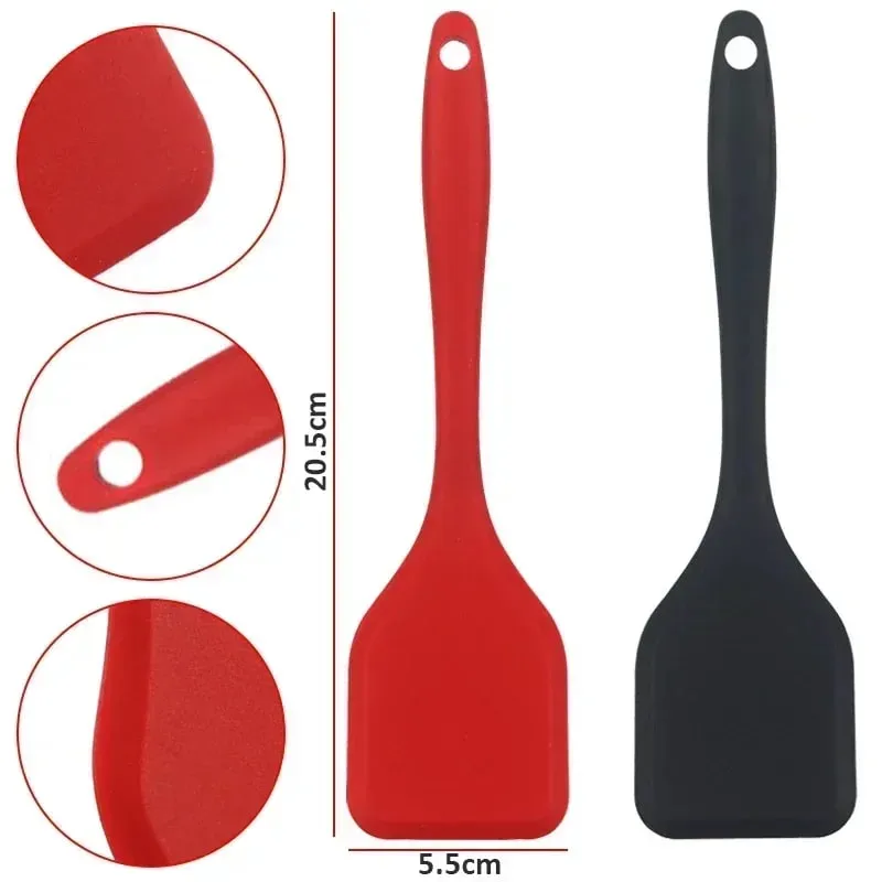 Maliit na 20.5cm Silicone Cooking Leakage Spatula Dense Shovel Fried FishOmelette Shovel Non-stick Spatula Mga Tool sa Pagluluto sa Kusina