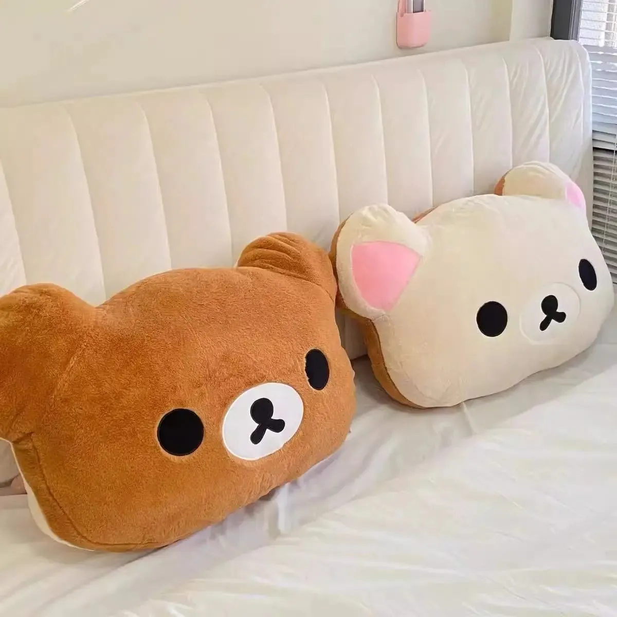 Rilakkuma Bear Plush Pillow Dual Sided Large Soft Bedside Cushion Nap Pillow Dormitory Stuffed Doll Birthday Gifts For Fan — image 7
