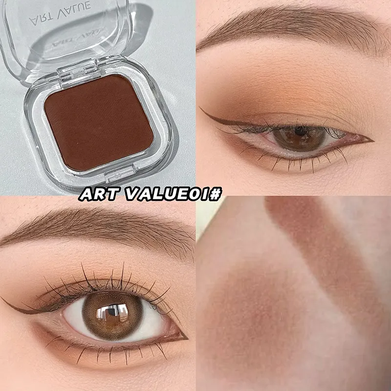 ART VALUE Single Color Eye shadow Palette Shimmer Matte Delicate Lasting Makeup High Gloss Brightening Silkworm Charming Shadow
