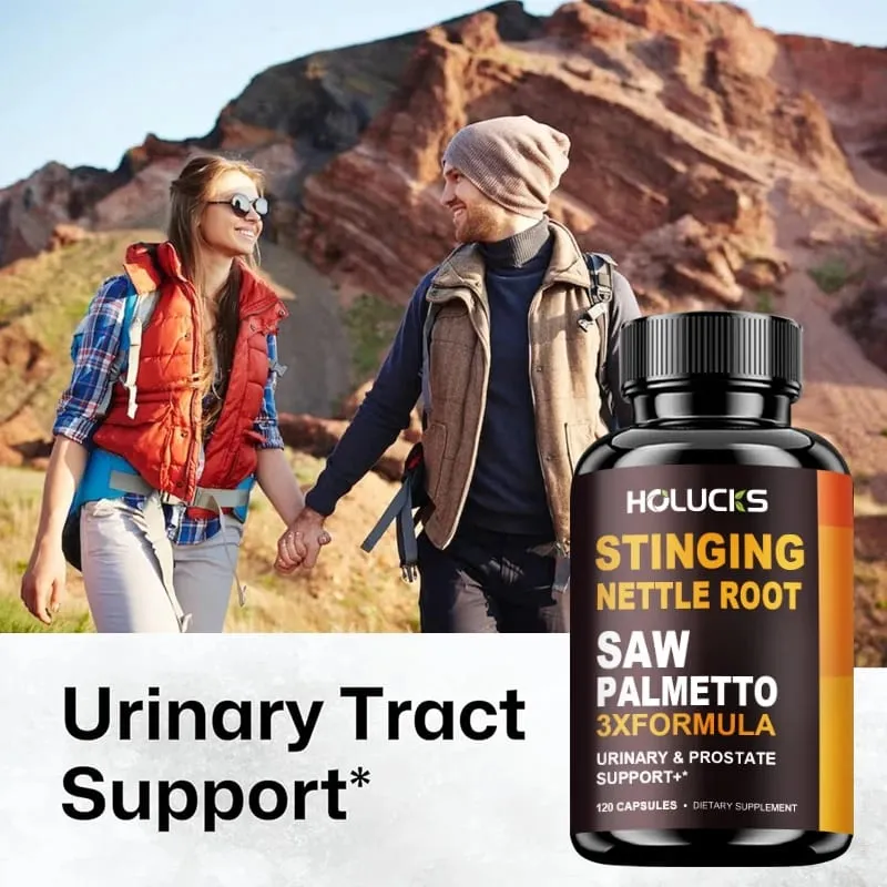 Stinging Nettle Root & Saw Palmetto Capsules Help Promote Prostate Health Hair Growth Urinary Tract Support Premium Formula
