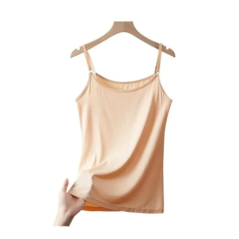 Cotton Feel Solid Sling Camisole Women Crop Top 35-75kg Sleeveless Sexy Slimming Vest Tank Base Tee Underwear Daily Staple 2026 — image 12