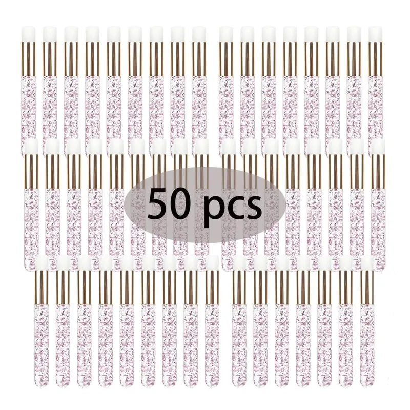 50Pcs Soft Eyelash Extension Cleaning Brush Lash Shampoo Eyebrow Nose Exfoliating Cleansing Makeup Remover Beauty Care Supplies