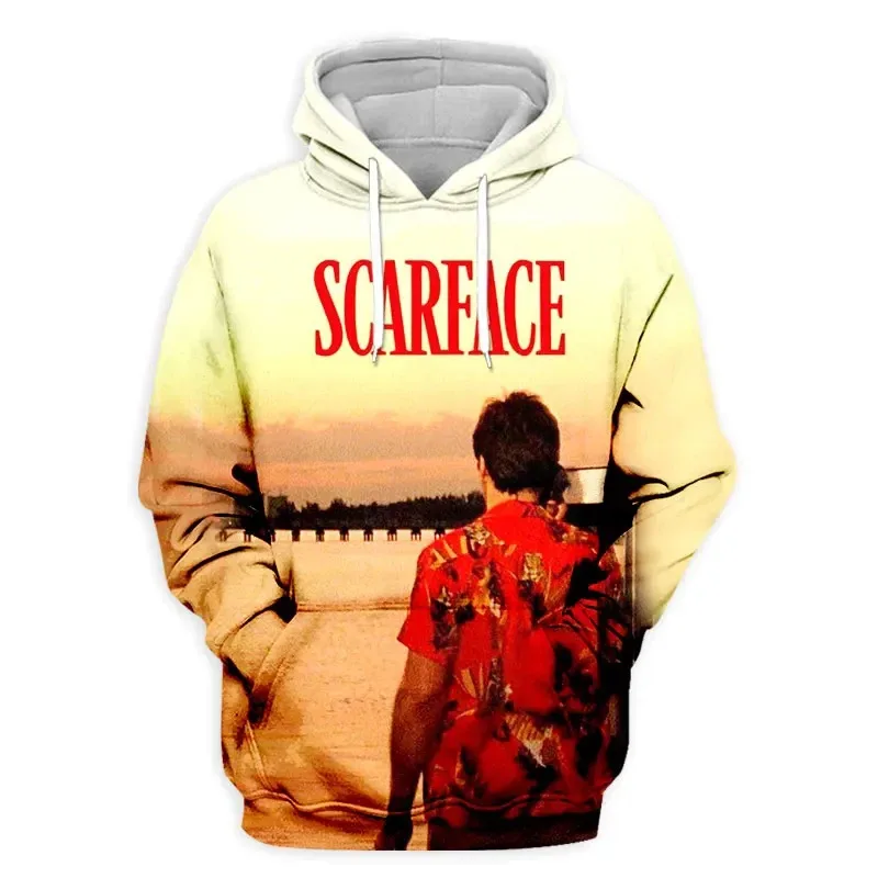 Scarface Movie 3D Print Hoodies Men Women Fashion Streetwear Oversized Sweatshirts Hoodie Male Pullovers Tracksuit Man Clothing — image 2