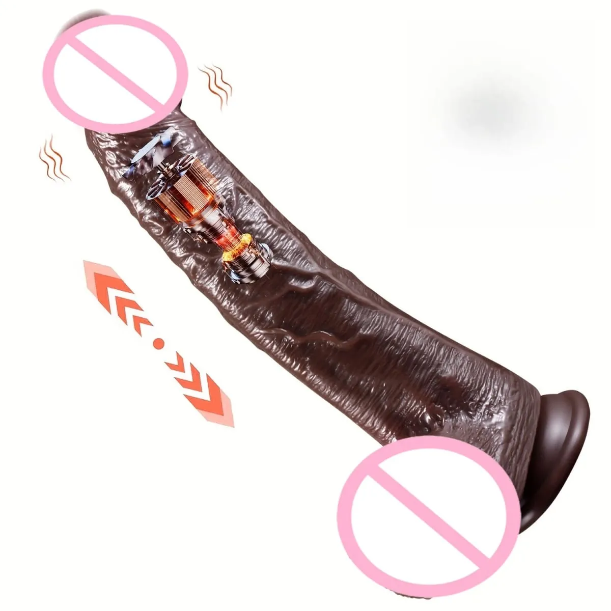 22cm Vibrating Dildo Men Women Adult Sex Toys 10 Vibration Modes Realistic Huge Dildo Vibrator Powerful Suction Cups For Adults — image 6