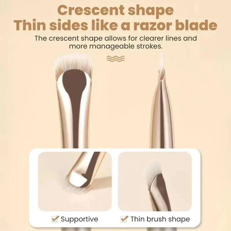Sharp Thin Small Eye Cosmetic Tools 2/1pcs Curved Eyeliner Makeup Brushes Eye Makeup Smudge Tools Precision Soft Eyeshadow Brush — image 4