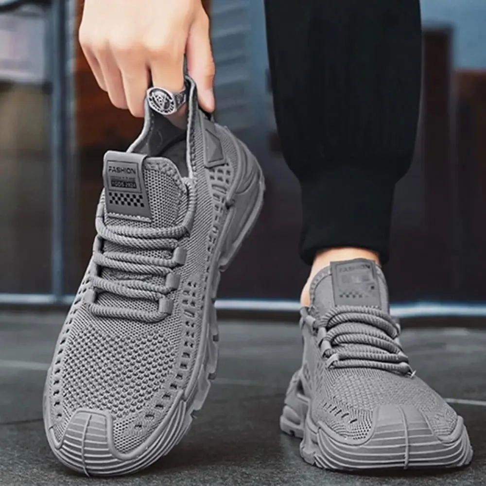 New Breathable Men's Casual Sneakers Anti-slip Lace Up Running Shoes Soft-soled Wear-resisting Slip-on Fashion Sneaker for Men — image 4